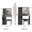 Petit meuble-lavabo de 29,2 po avec tabouret de bureau et tabouret rembourré, très grand miroir coulissant à droite, rangement multi-couches à grande capacité, commode pratique et pratique, convient aux petits espaces-574457764