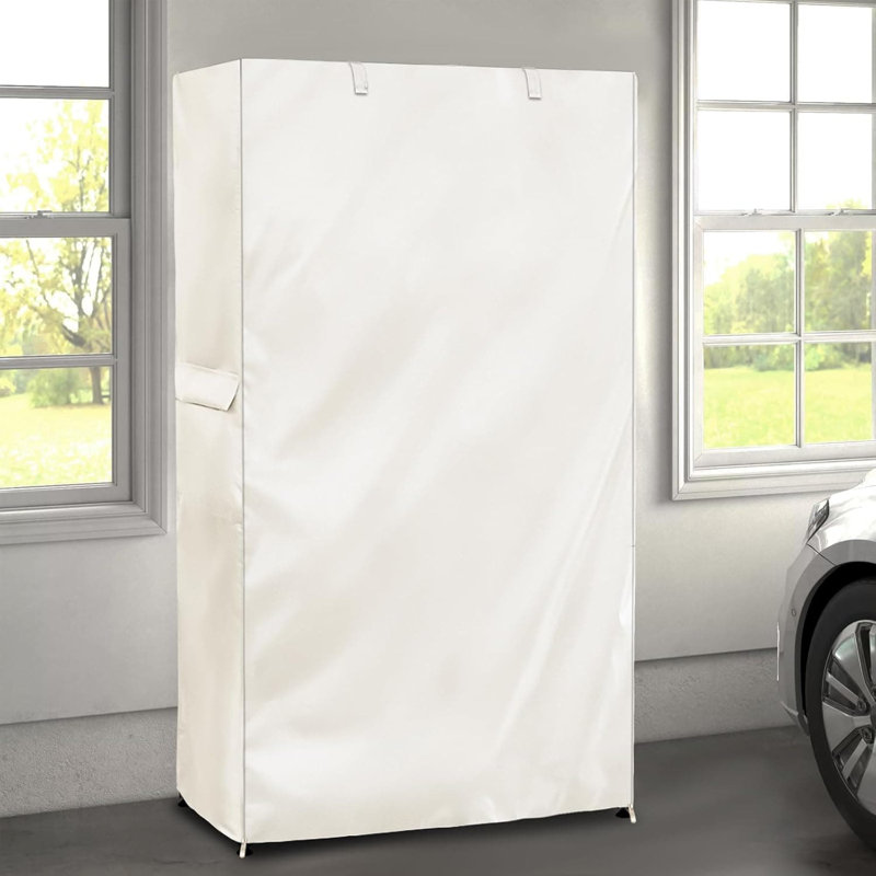 Housse résistante et résistante pour tablettes en fil de fer, étagère de rangement en tissu Oxford 600D avec fermeture à glissière et fermeture autoagrippante pour étagères métalliques extérieures
