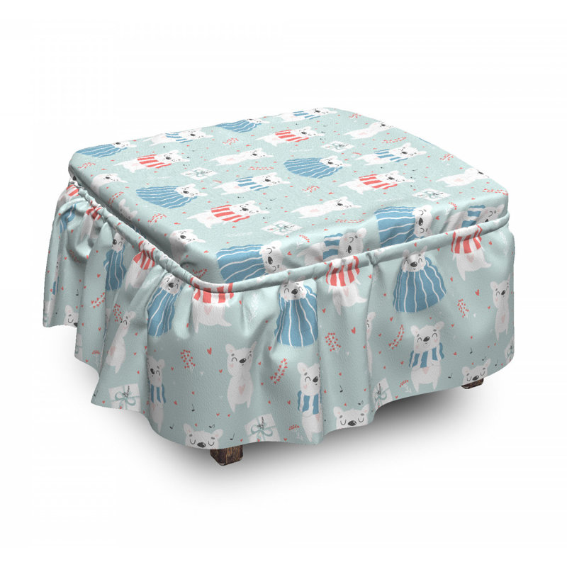 Housse pour repose-pieds couvertures de ploar de ours