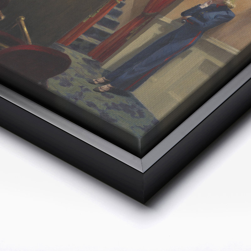 Peinture de film de New York, 11"H x 14"W, Canvas, Black Framed