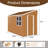 8X4 FT Heavy-Duty Metal Storage Shed With Double Doors, Windows & Ventilation - Weatherproof Outdoor Garden Shed For Backyard, Lawn And Tool Organization-123375611