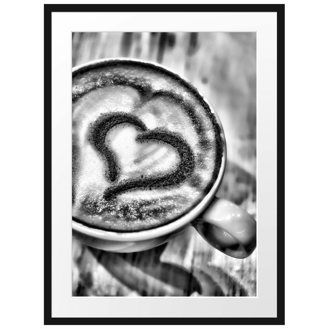 Gerahmtes Poster Kaffee Cappuccino