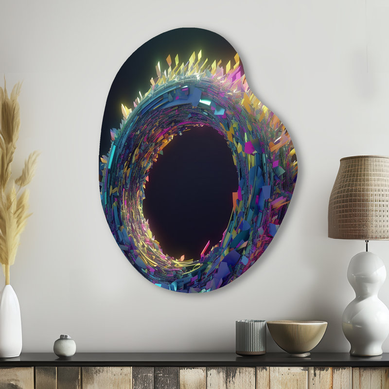 Bunton - Art mural asymétrique en forme de poire en spirale abstraite, H 38 po x l 28 po