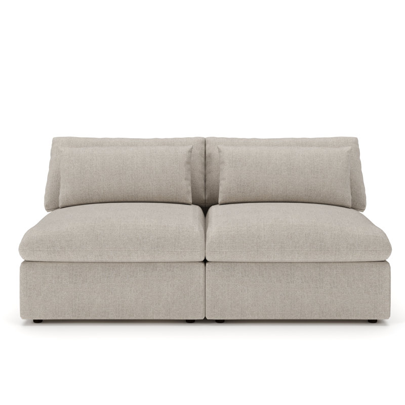 Canapé sans accoudoirs 2 pièces Remy, Chenille texturée Monique
