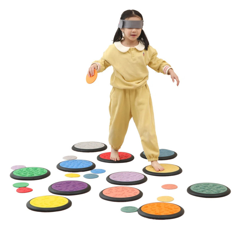 KORE Design Sensory Game Tiles – Set of 12 in Assorted Colors, Includes 6 Large and 6 Small Tiles for Interactive Play
