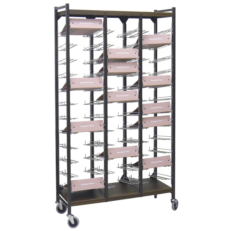 Big Beam 75.5'' H x 41'' W File Cart with Wheels, Woodgrain