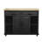 47 inch Kitchen Island with Extendable Dining Table, Rubber Wood Veneer Kitchen Table with Internal Storage Rack, Power Outlet, Kitchen island with Storage 2 Drawers 2 Cabinet-1198669807