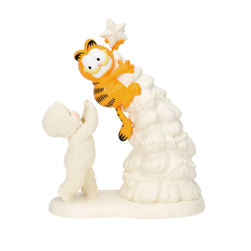 Figurine arbre de Noël Snowbabies Garfield Be Careful Climbing 7,48 pouces