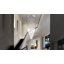 Lustre moderne à 7 lumières de 24 po avec accents de cristal pour salon Yazzie (l 64,5 po)