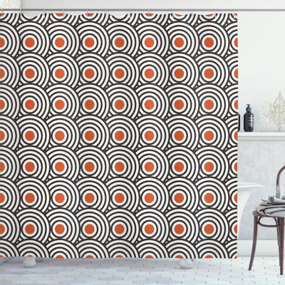 Modern Art Shower Curtain with Hooks Included