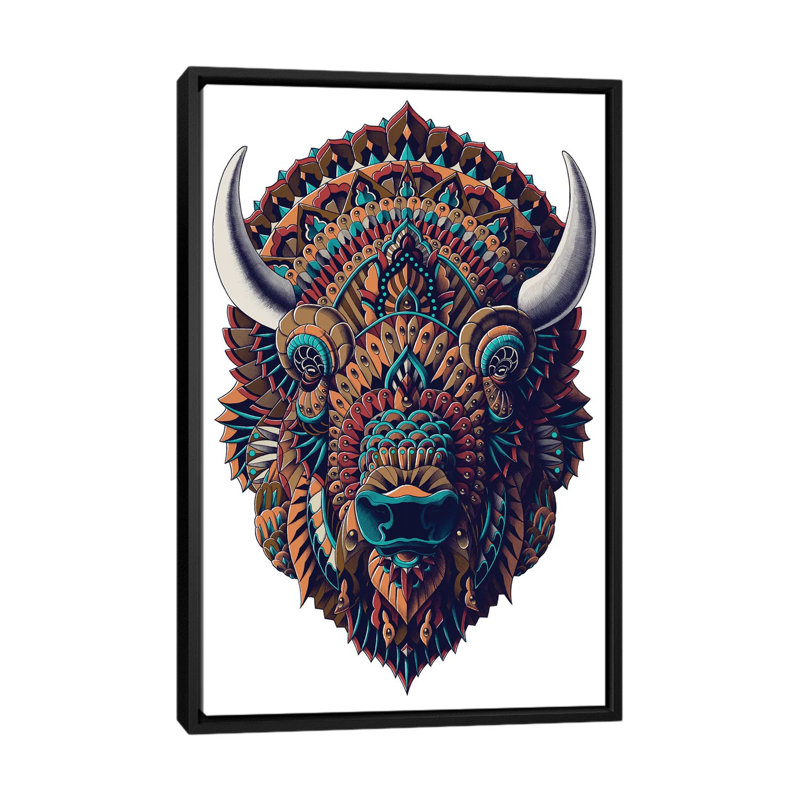 Bison In Color I by Bioworkz - Print on Canvas, 101.6 cm H x 66.04 cm W, Black Framed