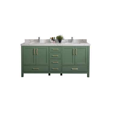 Meuble-lavabo à double cuve 60D x 22 Uckfield