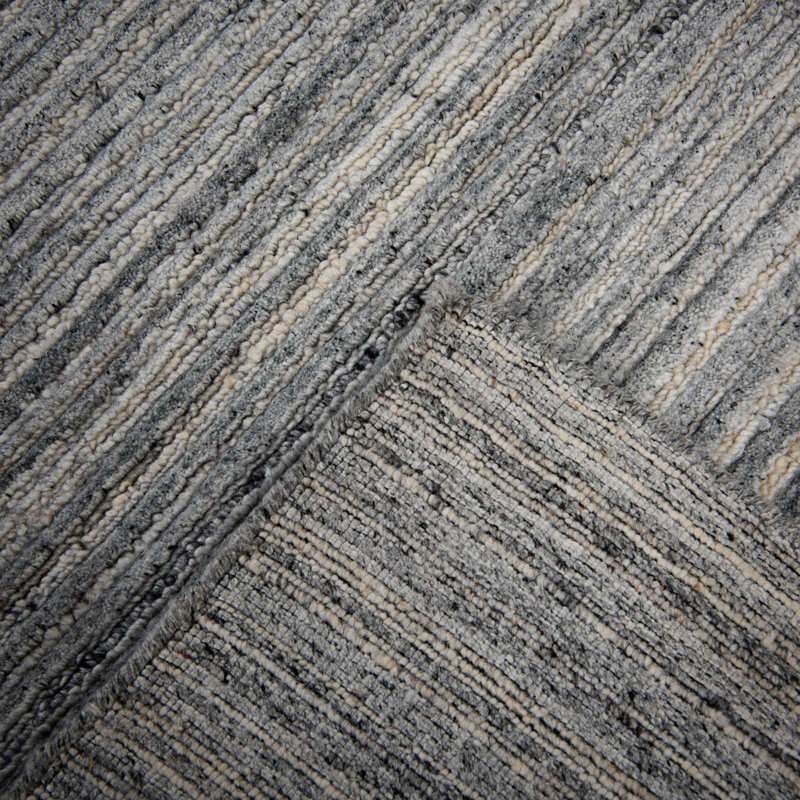 Tapis en laine tissé à la main, Rectangle 5 pi x 7 pi 6 po