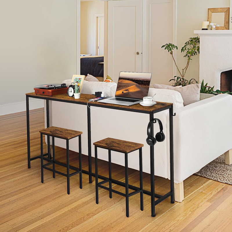 63'' Console Table, Brown