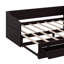 Lit de jour simple en bois avec lit coulissant et deux tiroirs de rangement, lit de jour extensible-73255102