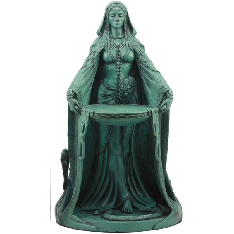 Figurine Danu triple déesse, Vert