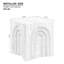 Table de chevet carrée 16,03 po blanche, côté moderne pour le salon et table d'appoint blanche élégante, chambre à coucher, design charmant-1349348327