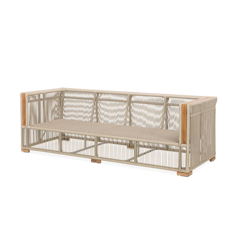 Outdoor 3 - Seat Patio Sofa, Natural, Beige