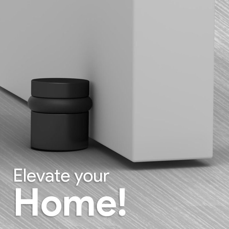 Mega Handles Floor-Mounted Door Stopper with Wall Protector – Modern, Durable, Easy to Install, Prevents Door Knob Damage on All Floor Types