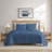 Swift Home Crinkle Washed 3-Piece Microfiber Quilt Set -  Ultra-Soft, Versatile, Classic, Timeless - All-Seasonal, Durable, Easy Care-140175519-140175517