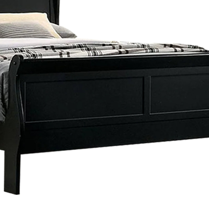 Allard Wood Bed, Black, Twin