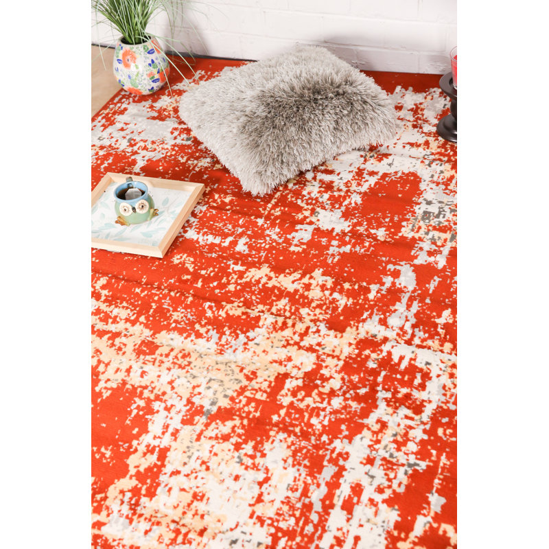 Abstract Indoor Rug, Rectangle 2' x 4'