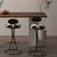 Ensemble de 2 tabourets de bar rembourrés à hauteur de comptoir pour îlot de cuisine en métal-687446348