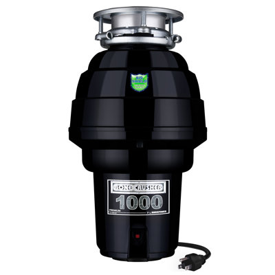 Bonecrusher 1.25 HP Premium Garbage Disposal with Quiet Motor, Power Cord, Universal Mount