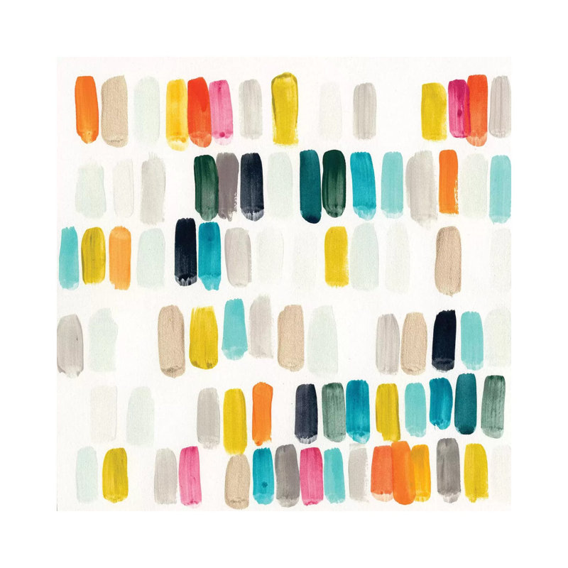 Bright Swatches I by June Erica Vess - Wrapped Canvas Painting, 31cm H x 31cm W