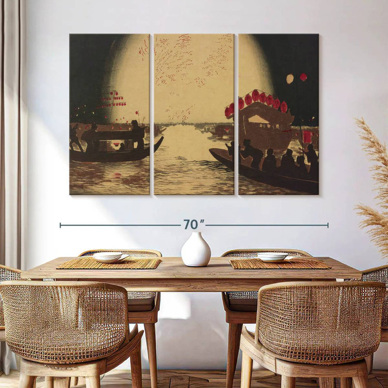 Mehar Fireworks At Ryogoku, 42" H x 65" W