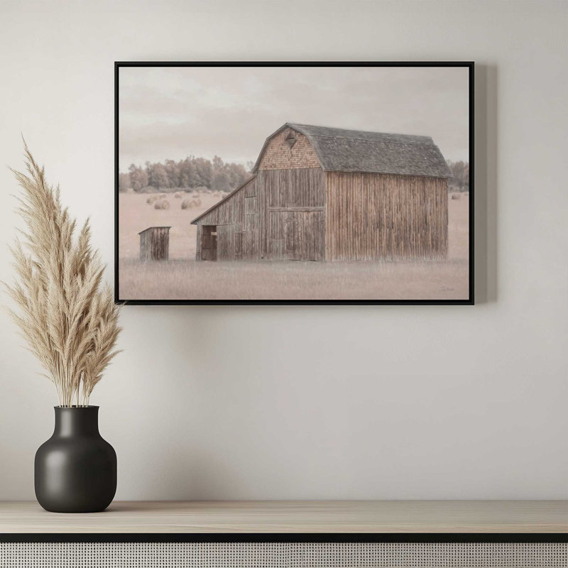 «Mormon Row Barn» par Lori Deiter, reproduction d'art, Toile avec cadre, L 30 po x H 20 po, Doré