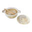 8 oz Creative Co-Op Brie rond en grès avec couvercles