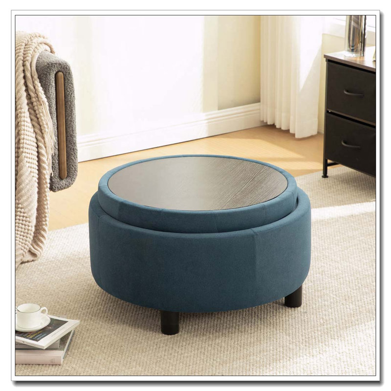 Repose-pieds rembourré l 29,33 po, Gris