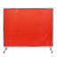 Welding Screen with Frame, 6' Welding Curtain Screen, Flame-Resistant Vinyl Welding Protection Screen on 4 Swivel Wheels (2 Lockable), Moveable & Professional for Workshop/Industrial-94333153-94333158