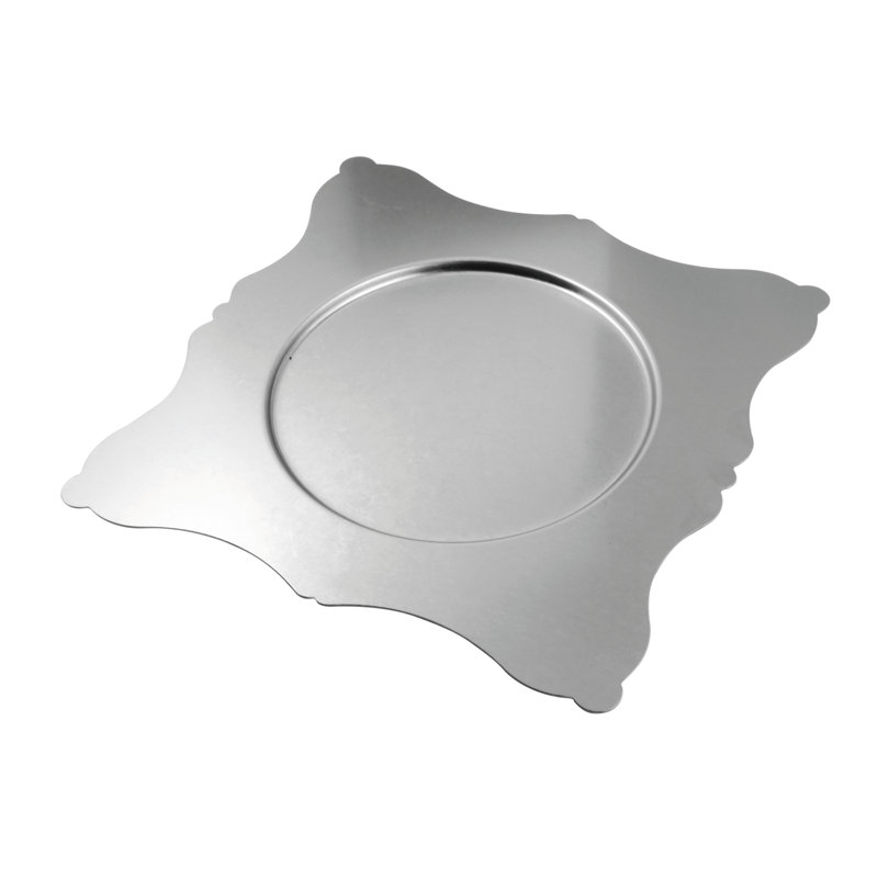 Dolce Vita Square Charger Plate 12.8" - 6 Pieces - Pewter, Pewter