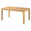 Table de salle à manger rectangulaire avec dessus de style parquet, coins arrondis, pieds incurvés et pieds ajustables (naturels)