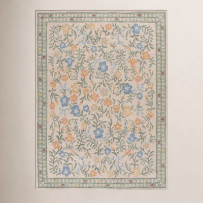 Martha Stewart Hand-Tufted Floral Wool Rug