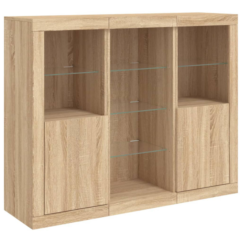 Azsa 123cm Sideboard, Sonoma Oak