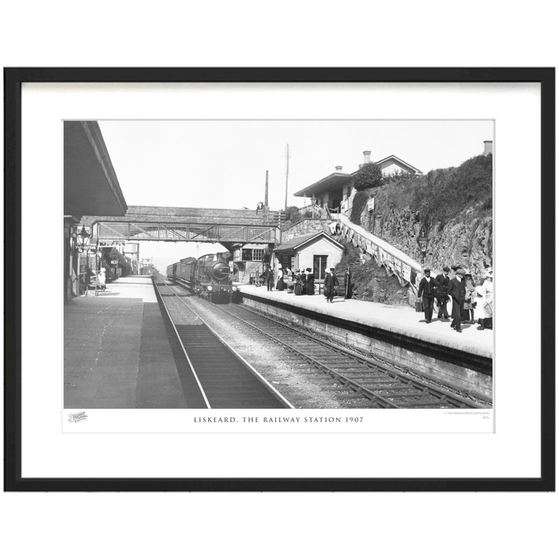 Liskeard, The Railway Station 1907 - Single Picture Frame Print, 60cm H x 80cm W x 2.3cm D