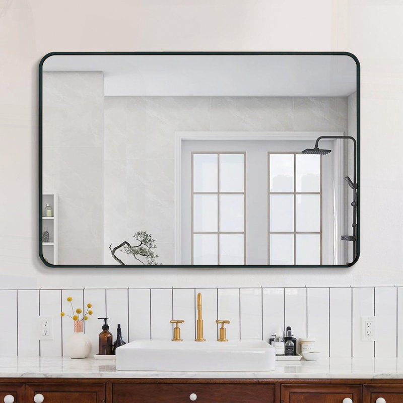 Miroir de salle de bain, 40 po x 30 po, Noir