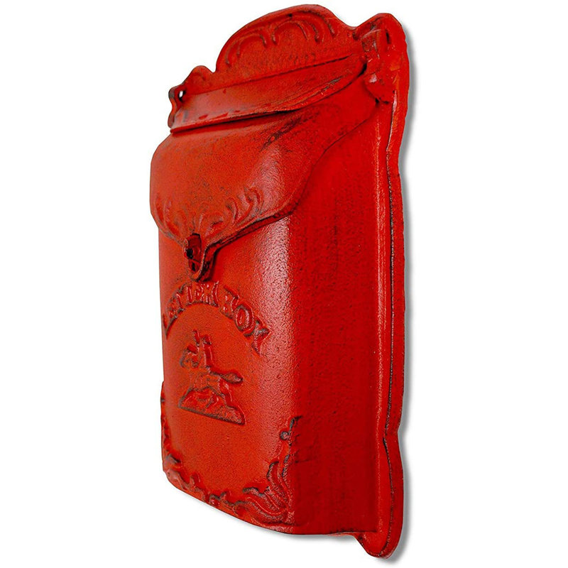 Cara Wall Mounted Post box, Red