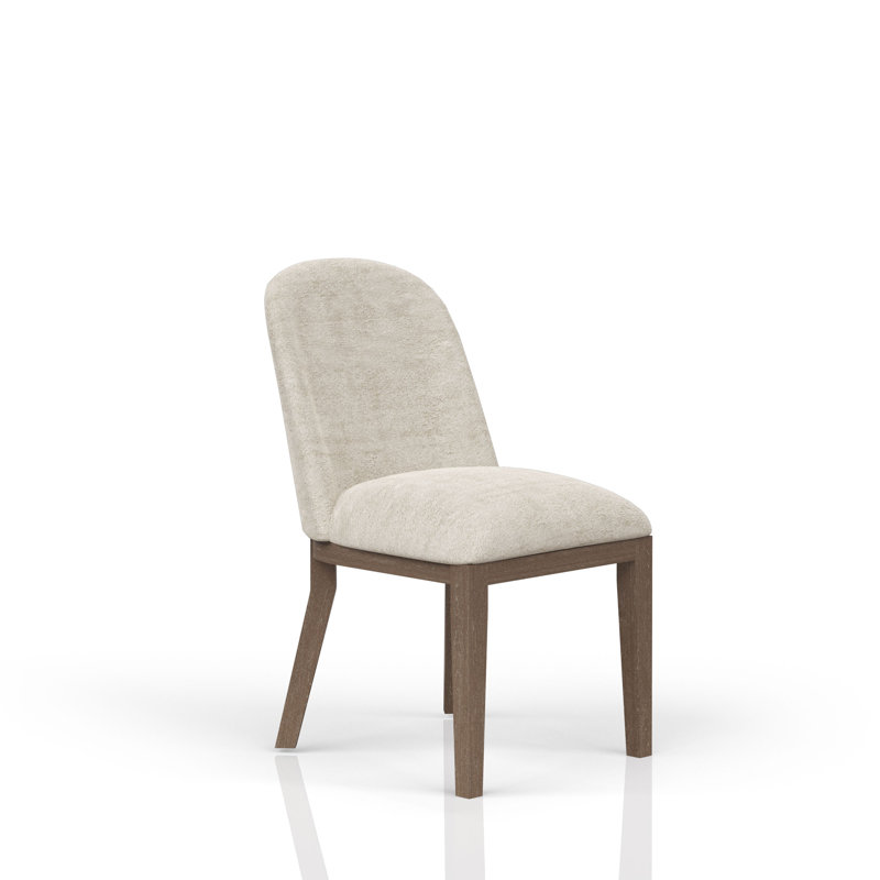 Ensemble de 2 chaises rembourrées cacao et ivoire