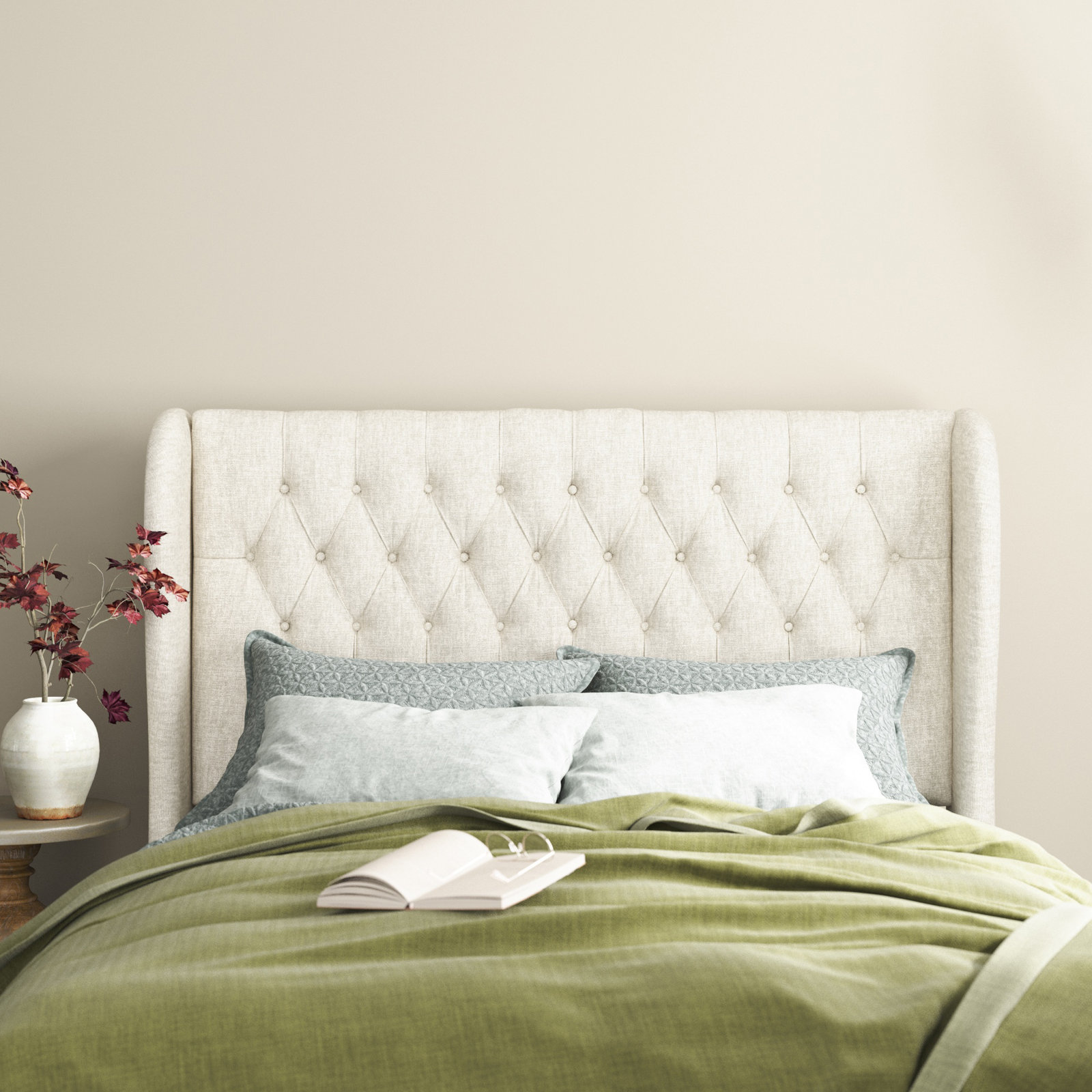 Tomey Upholstered Headboard, Queen, Classic Chocolate Velvet