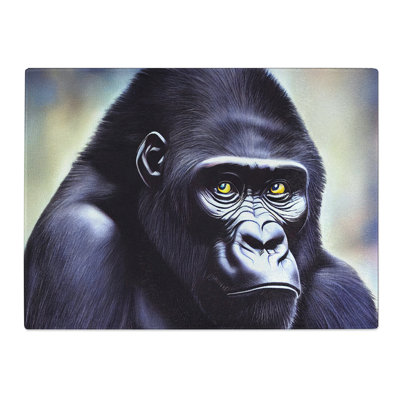 Face Of A Gorilla  Glass Chopping Board