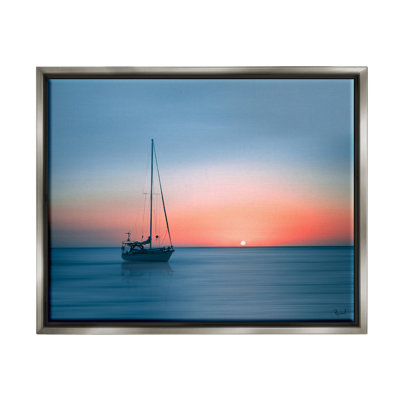 " Boat On Sunset Horizon " by Renel Peters