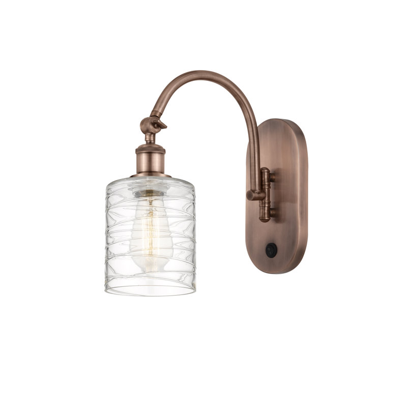 Dublin Swing Arm Sconce, LED, Antique Copper
