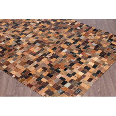 Carreras Leather Geometric Indoor Rug