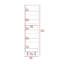 Range-chaussures H 67 po, cinq tablettes de rangement internes, un miroir, une porte, capacité approximative de 10 paires de chaussures
