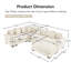 Oversized Cloud Modular Sectional Couch, Convertible Sectional Couches , Extra-Thick Armrests With Ottoman-319997411-319997410