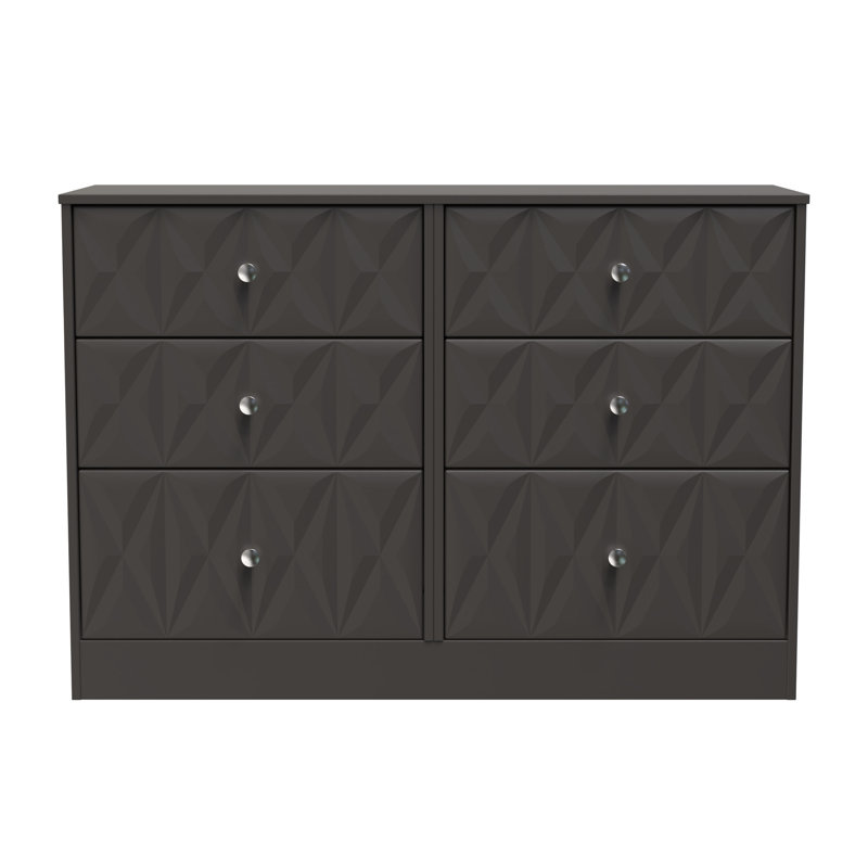 Ceinwen 115cm W 6 - Drawer Chest of Drawers, Graphite